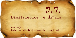 Dimitrievics Terézia névjegykártya